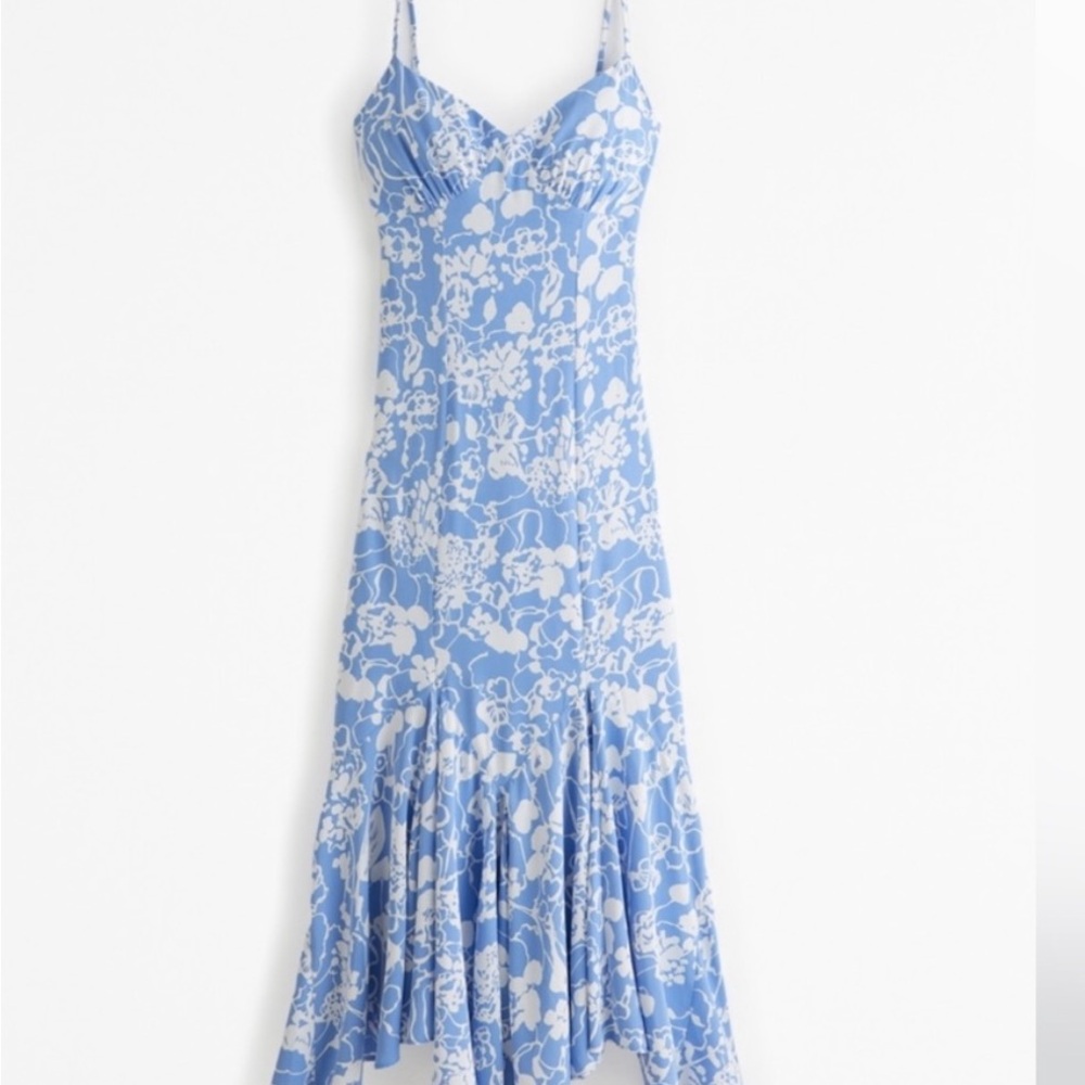 Abercrombie & Fitch Blue and White Floral Maxi Dress